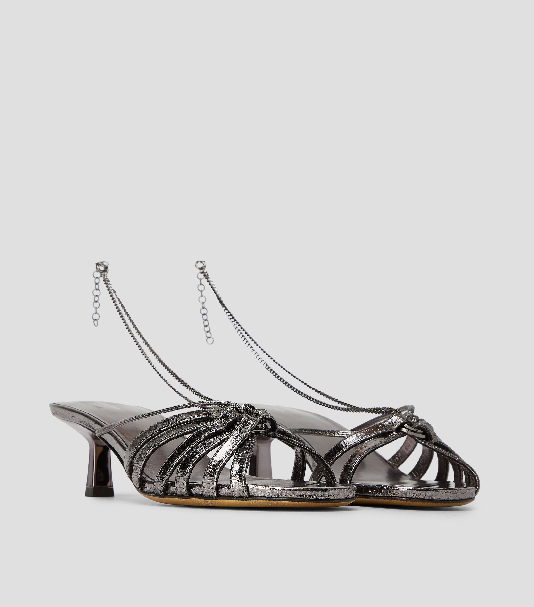 Sandalias Slip on con tacón bajo cuadrado Nico en piel Mujer